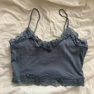 NWOT Lace Trimmed Blue Camisole